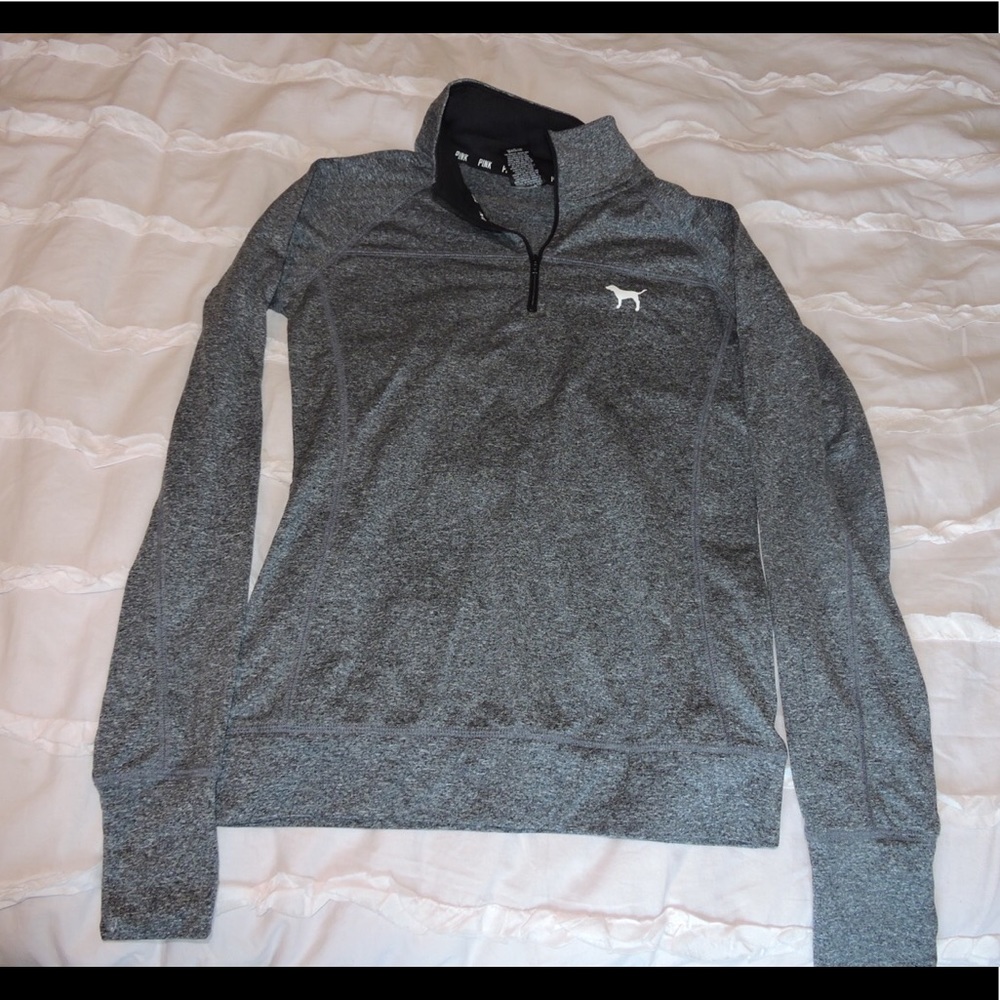 PINK athletic half zip sweatshirt